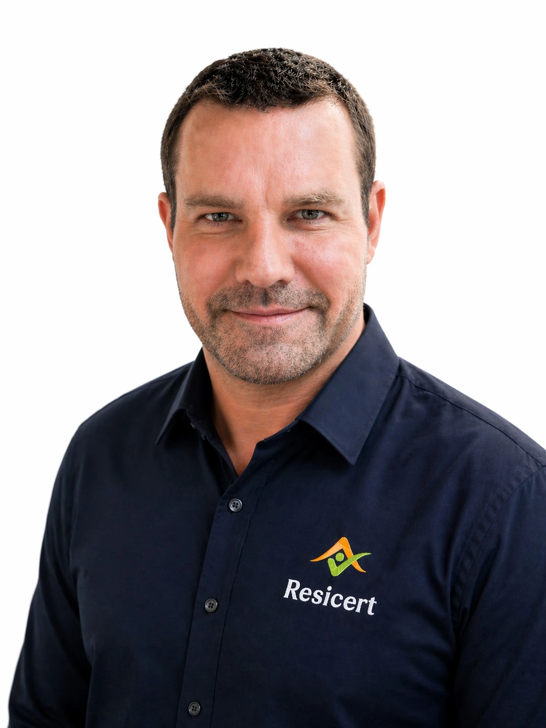 Paul, licensed builder and building inspector, in his Resicert shirt